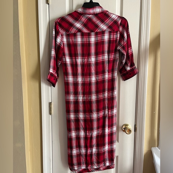 Zara Red White Black The Knot Check Dress - Picture 6 of 14